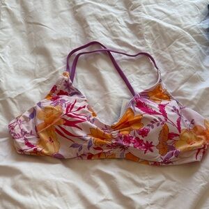 L*Space Purple Floral Bikini Top